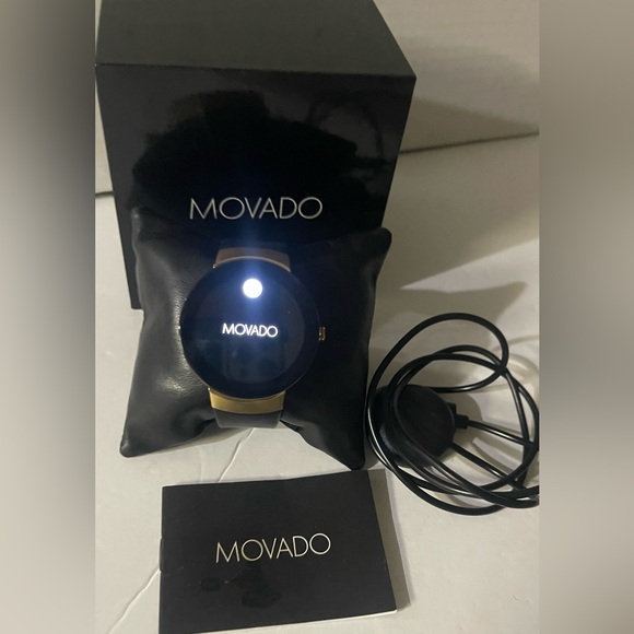 Movado smart watch 3660014 Gold and Black Wearable Device